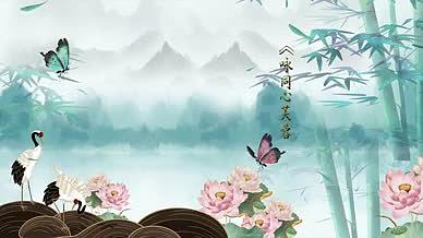 中国风古诗词朗诵背景视频的预览图